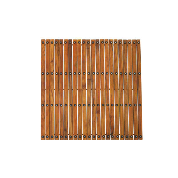 NordicStyle Teak &amp; Wood Shower Mat with Non-Slip Backing | Wayfair